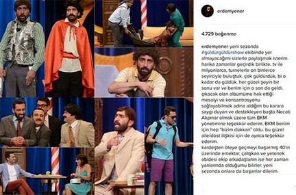 güldür güldür show erdem yener neden yok ayrildi mi